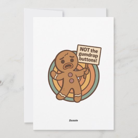 Retro Gingy Christmas Card – Cute Holiday Greeting シーズンカード (裏面)