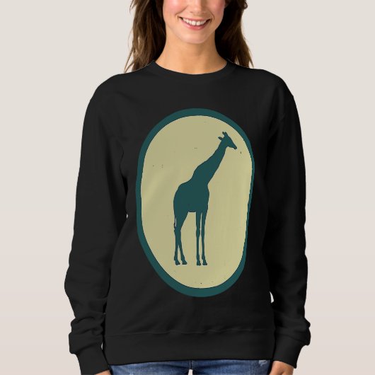 Retro Giraffe Vintage Wild Animal スウェットシャツ (正面)