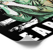 Retro Girl Hold My Earrings Anti-trump Political F ポスター (角)