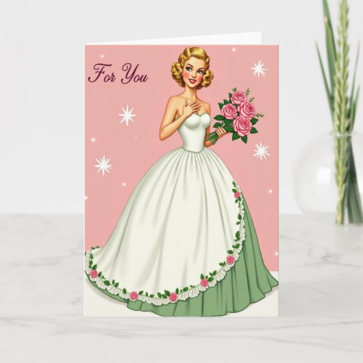 Retro Glam Mothers Day Card カード (正面)