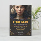 Retro Glam Party Flyer Template (スタンド正面)