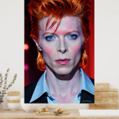 Retro glamportret met vurige look poster ポスター (キッチン)