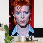 Retro glamportret met vurige look poster ポスター (ホームオフィス)