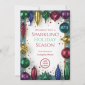 Retro Glass-Ornament Luxe | Business Greetings シーズンカード (正面)