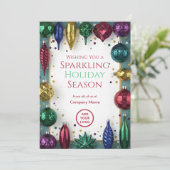 Retro Glass-Ornament Luxe | Business Greetings シーズンカード (スタンド正面)