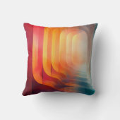 Retro Glow Arches – Abstract Mid-Century クッション (裏面)