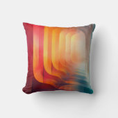Retro Glow Arches – Abstract Mid-Century クッション (正面)