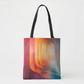Retro Glow Arches – Abstract Mid-Century トートバッグ (正面)