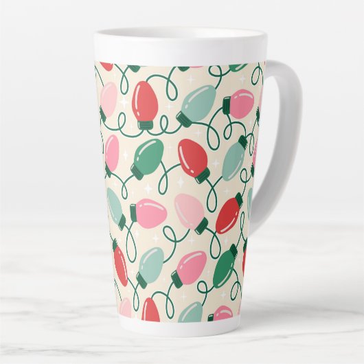 Retro Glow Lights カフェラテマグ (右アングル)