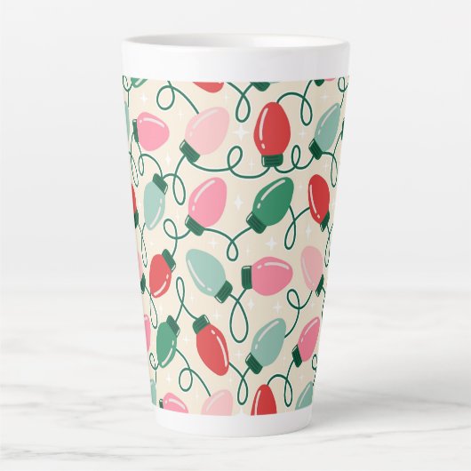 Retro Glow Lights カフェラテマグ (正面)