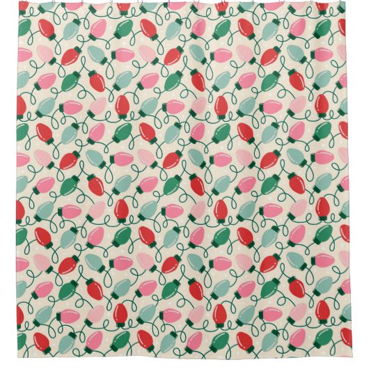 Retro Glow Lights シャワーカーテン (正面)