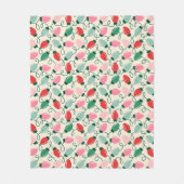 Retro Glow Lights フリースブランケット (正面)