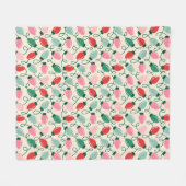 Retro Glow Lights フリースブランケット (正面(横))