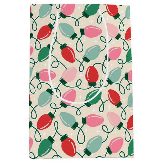 Retro Glow Lights ミディアムペーパーバッグ (正面)