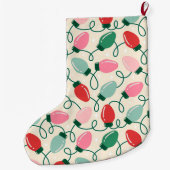 Retro Glow Lights ラージクリスマスストッキング (裏面)