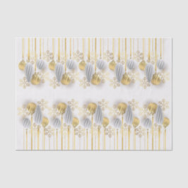 Retro Gold and Silver Christmas Ornaments  薄葉紙