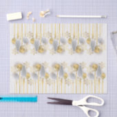 Retro Gold and Silver Christmas Ornaments  薄葉紙 (クラフト)