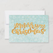Retro Gold Christmas Pattern Ticket Gift Voucher (裏面)