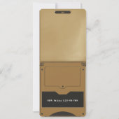 Retro Gold Handheld Gaming Birthday Invitation 招待状 (裏面)