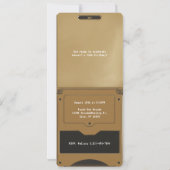 Retro Gold Handheld Gaming II Birthday Invitation 招待状 (裏面)