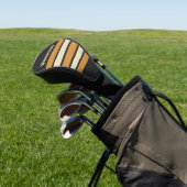 Retro Golden Horizon Across Striping with Name ゴルフヘッドカバー (インサイチュ)