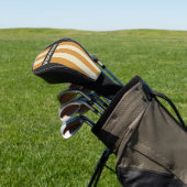 Retro Golden Horizon Pin Stripes with Name ゴルフヘッドカバー (インサイチュ)