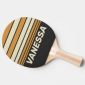 Retro Golden Horizon Striping with Name 卓球ラケット (横)