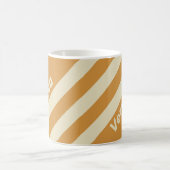 Retro Golden Horizon Three Stripes with Name コーヒーマグカップ (中央)