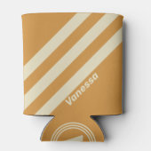 Retro Golden Horizon Three Stripes with Name 缶クーラー (裏面)