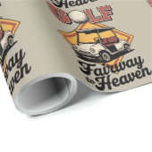 Retro Golf Cart Fairway To Heaver Funny Golfing ラッピングペーパー (ロールコーナー)