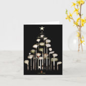 Retro Golf Club Christmas Tree Golfing Xmas Golfer カード (黄色い花)