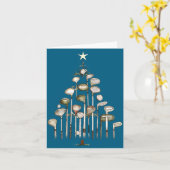 Retro Golf Club Christmas Tree Golfing Xmas Golfer カード (黄色い花)