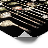 Retro Golf Club Christmas Tree Golfing Xmas Golfer ポスター (角)