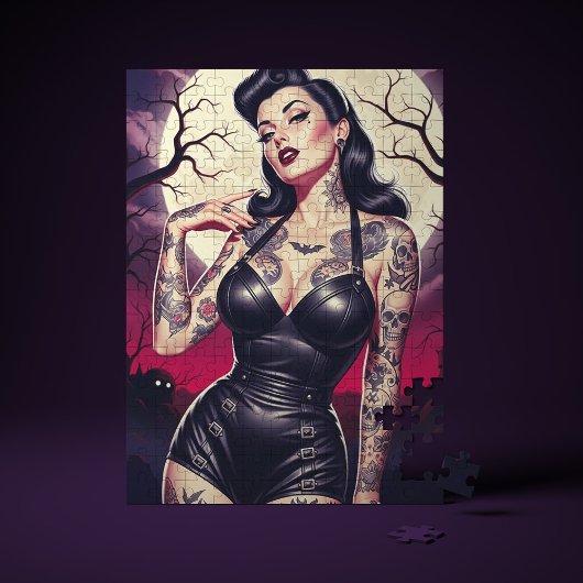 Retro Gothic Girl ジグソーパズル
