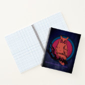 Retro Gothic Night Owl Moon Spiral Notebook ノートブック (内部)