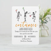 Retro Gothic Skull Dance Halloween Party 招待状 (スタンド正面)