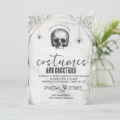 Retro Gothic Skull Dance Halloween Party 招待状 (スタンド正面)