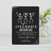 Retro Gothic Skull Dance Halloween Party 招待状 (スタンド正面)