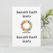 Retro Grad Class of 2026 Groovy Graduation Party 招待状 (スタンド正面)
