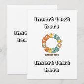 Retro Grad Class of 2026 Groovy Graduation Party 招待状 (正面/裏面)