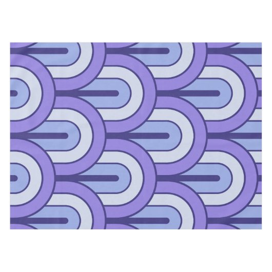 Retro Gradated Geometric Fan Pattern テーブルクロス (正面(横))