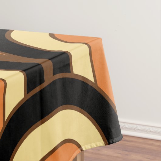 Retro Gradated Geometric Fan Pattern テーブルクロス (インサイチュ)