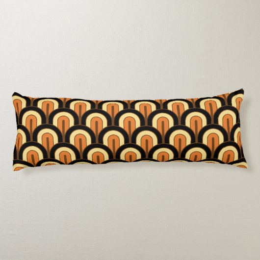 Retro Gradated Geometric Fan Pattern ボディピロー (裏面)