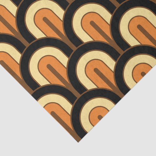 Retro Gradated Geometric Fan Pattern 薄葉紙 (詳細)