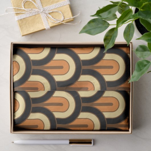 Retro Gradated Geometric Fan Pattern 薄葉紙 (ギフト)