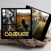 Retro Graduate Multi Photo 招待状