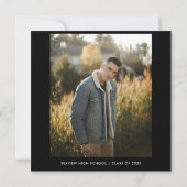 Retro Graduate Multi Photo 招待状 (裏面)