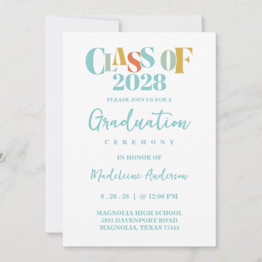 Retro Graduation Ceremony  招待状 (正面)