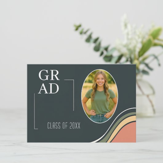 Retro Graduation Party Invitation 招待状 (スタンド正面)