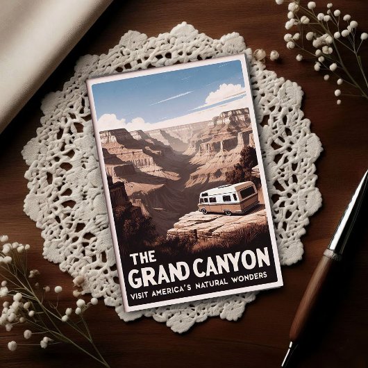 Retro Grand Canyon Adventure ポストカード